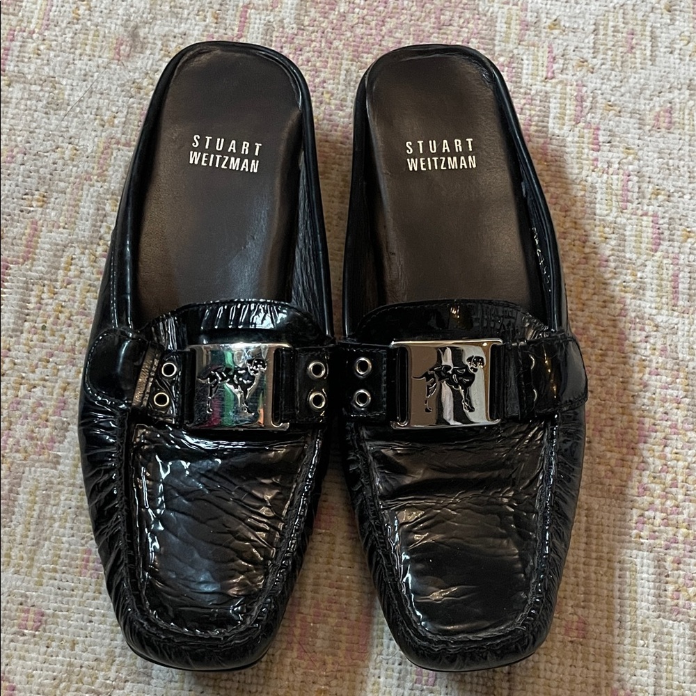 Stuart Weitzman Glossy Black Women’s Loafers